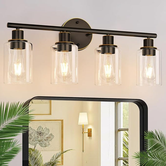 4-Light Bathroom Light Fixtures, Bathroom Wall Lamp by Zarbitta