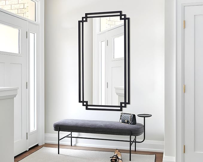32" x 47" Large Wall Mirror for Living Room Decor, Horizontal/Vertical Hanging - Image 2