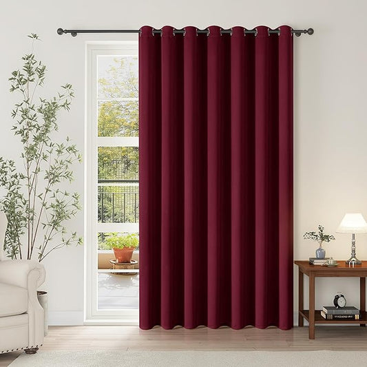 ChrisDowa Room Divider Curtain 108 Inches Long, Wide Blackout Sliding Door by ChrisDowa