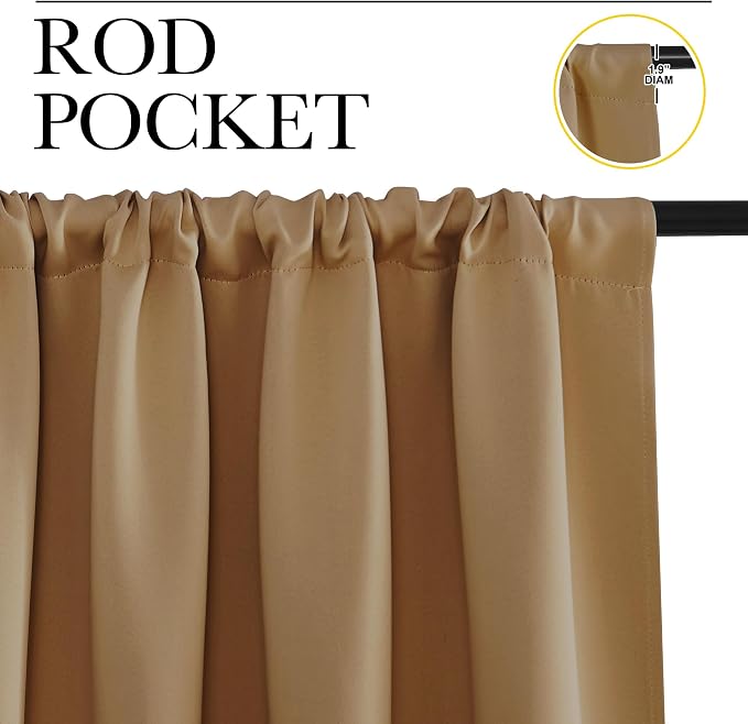 NICETOWN Blackout Curtains for Living Curtains, 2 Panels, 42 by 84, Room - Image 2