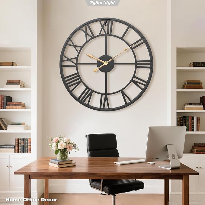 Pytha Sight 30 Inch Extra Large Giant Wall Clock, Oversized Round Silent - Image 7