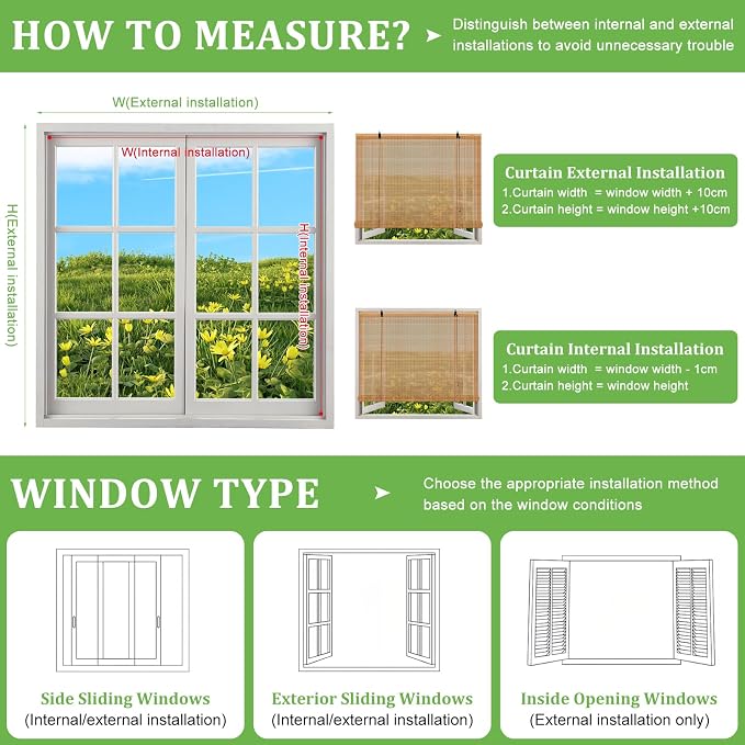 Bamboo Blinds 23x48 inch Bamboo Roman Shades - Image 6