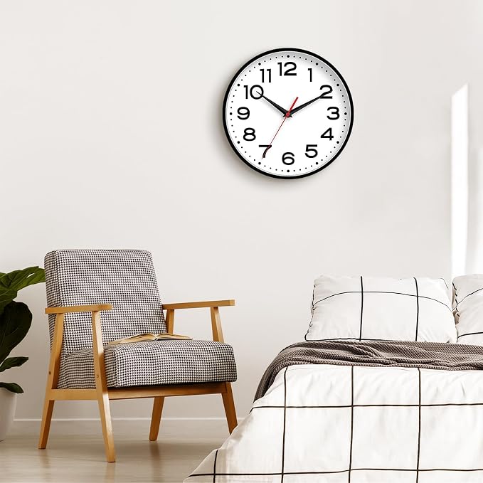 Roymnie Wall Clock Silent Non-Ticking Modern Clock Battery Operated 16 Inch - Image 2