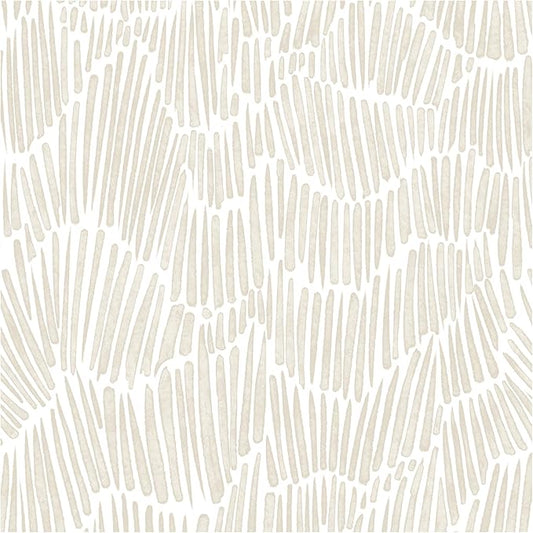 Theper Beige Wallpaper 17.3"×393" Modern Striped Wallpapers Peel and Stick by Theper
