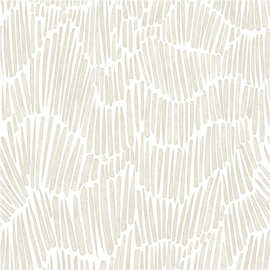 Theper Beige Wallpaper 17.3"×197" Modern Striped Peel and Stick Wallpaper Vinyl by Theper
