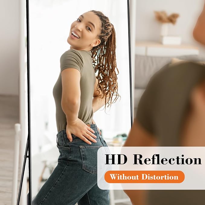 Sweetcrispy 56"x21" Full Length Mirror, Leaning or Standing Full Body Mirror - Image 3