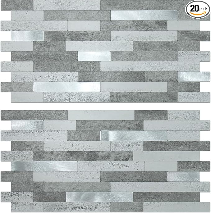 AULIGET 20 Sheets Faux Stone Peel and Stick Backsplash by AULIGET