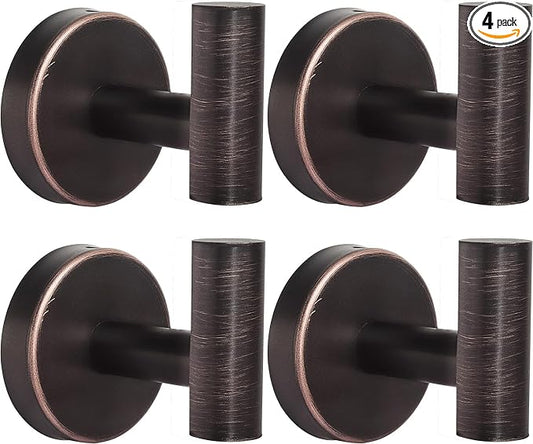 Kruodop Towel Hooks for Bathroom, 4 Packs Wall Mount Towel Holder, Stainless by Kruodop