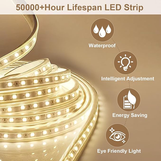 BEAUTYPEAK 48x28 LED Oval Bathroom Mirror - Image 5