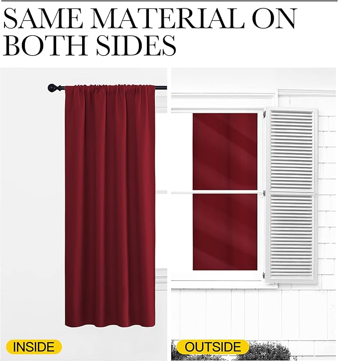 NICETOWN 20 inch Curtains for Small Windows, Thermal Insulated Privacy Short - Image 6