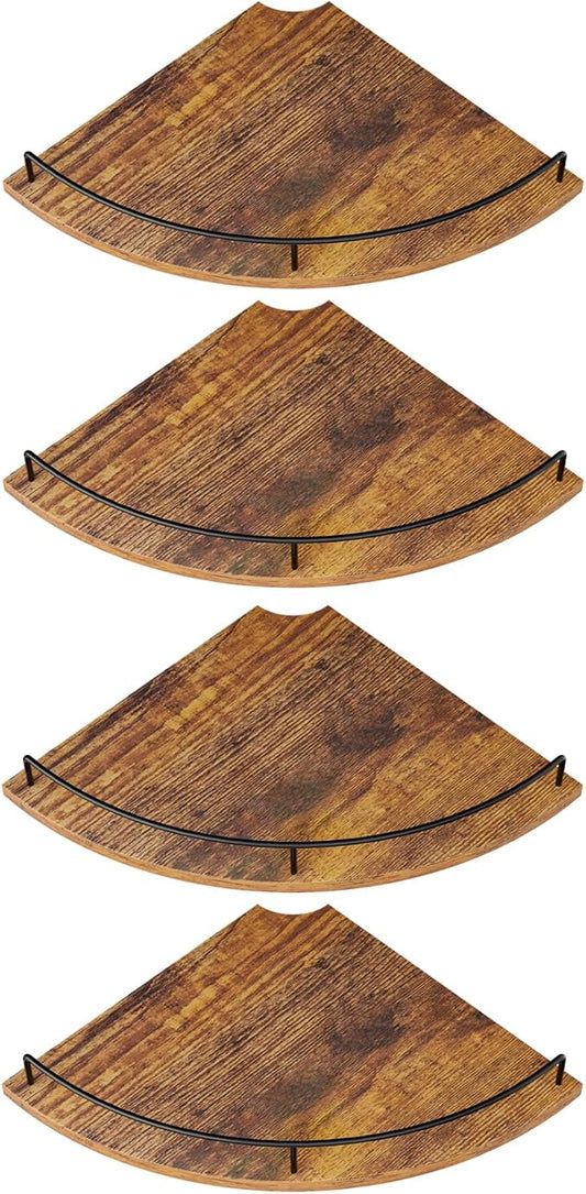 Corner Shelf Wall Mount, Floating Corner Shelves, Rustic Wood Wall Storage by FNBAR