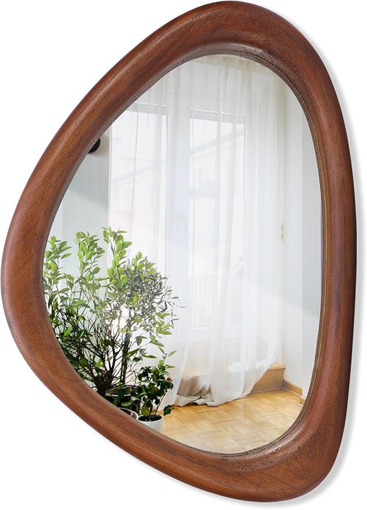 MAGFLERUM Irregular Wall Mirror, 15 * 10 inch Asymmetrical Wood Mirrors by Givetheroomuniquebeauty%EF%BC%81
