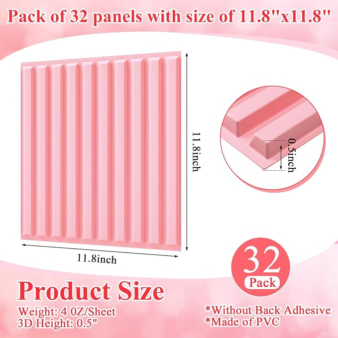 Nuanchu 32 Pcs 3D Wall Panels for Interior Wall Decor, 32 Sq. ft Coverage - Image 2