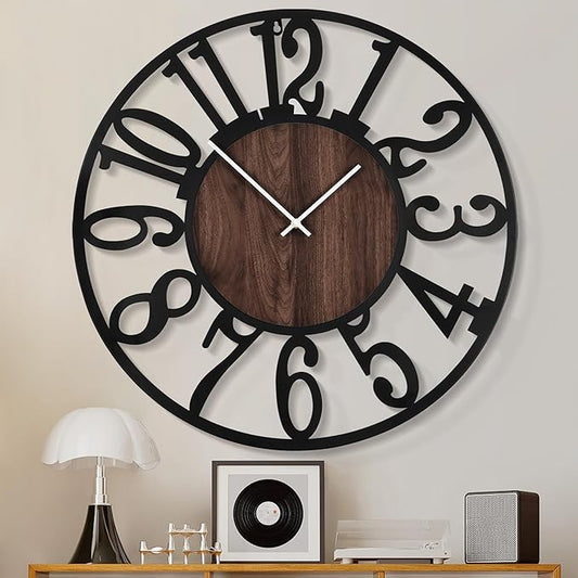 1st owned Large Wall Clock for Living Room Decor- 32" Decorative Antique Silent by Wallclockdecor
