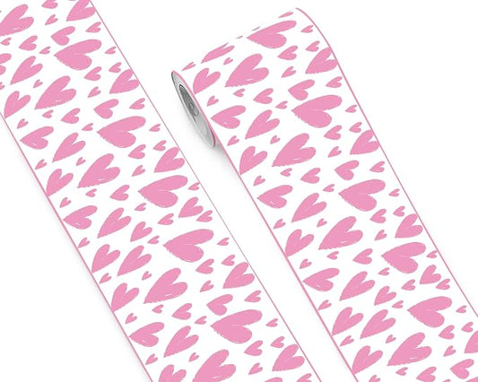 FLFK Pink Heart Wallpaper Border by FLFK