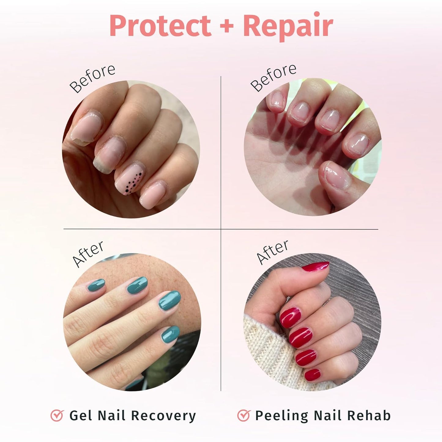 duri Rejuvacote 1 Original Maximum Strength Nail Growth System Base, Top Coat - Nails Hardening, Repair, Chipping, Strengthen, Breaking and Brittle Treatment, by Duri cosmetics (Pack of 1)