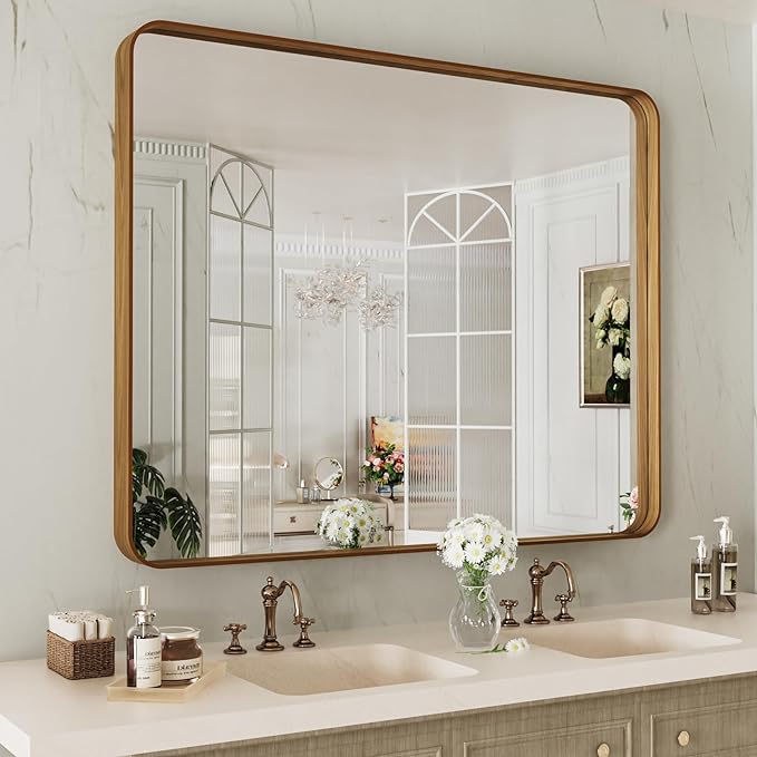 LOAAO 40X30 Inch Bathroom Mirror by LOAAO