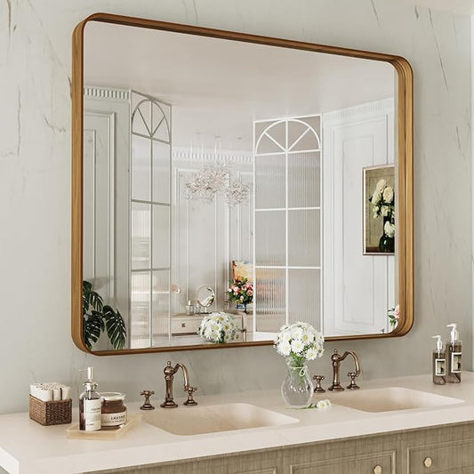 LOAAO 40X36 Inch Bathroom Mirror by LOAAO