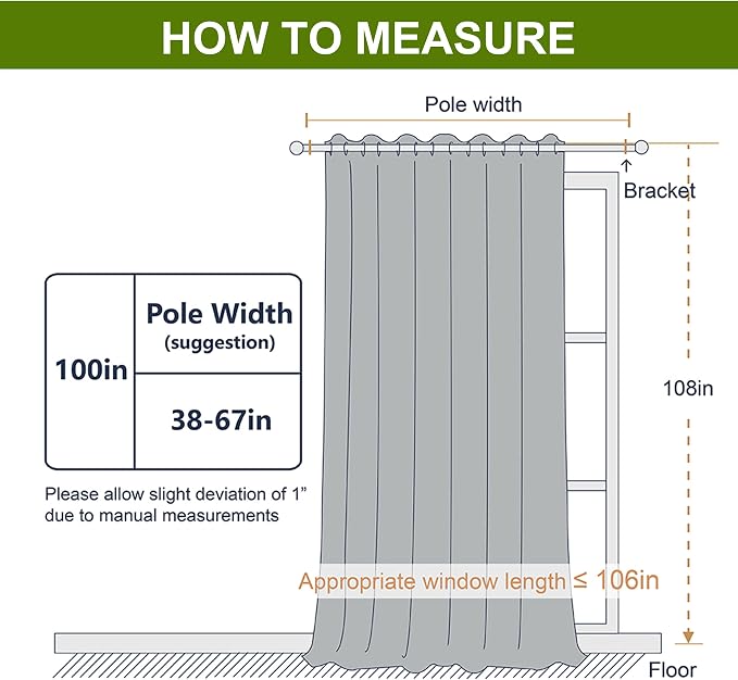 NICETOWN 108 inches Long Patio Door Curtain - Image 2