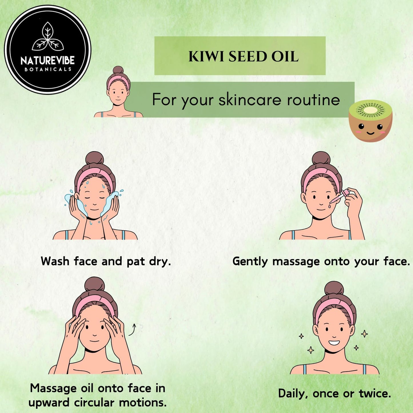 Naturevibe Botanicals Kiwi Oil 32 Ounces | 100% Pure and Natural | Great for Skin Care and Hair Care