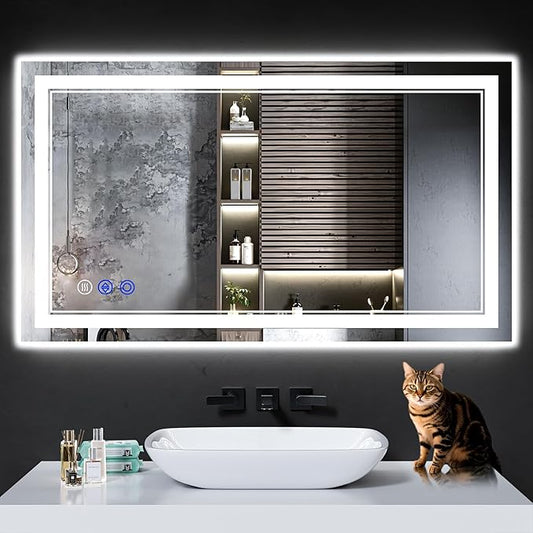 42"x24" LED Bathroom Mirror by INFINIGLASS