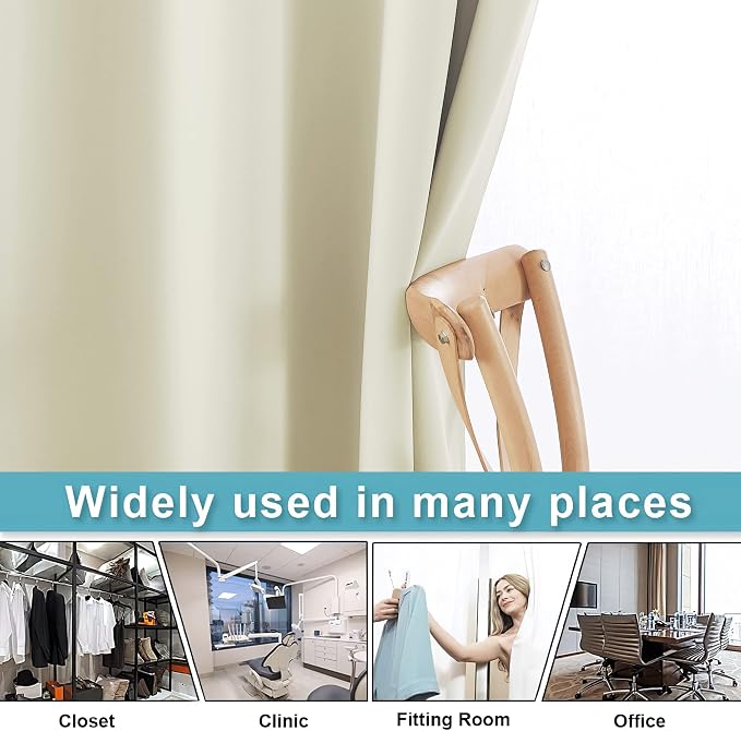 RYB HOME Blackout Divider Curtains - Image 3