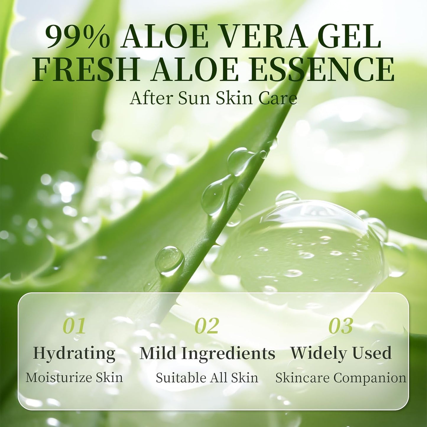 100 Pack Bulk Aloe Vera Gel, 99% Pure Aloe Vera Gel for Face, Hair, Skin, Body, Sunburn Relief, Hydrating Aloe Gel Travel Size Suitable for All Skin Types, Aloe Gel for After Sun Skin Care Relief