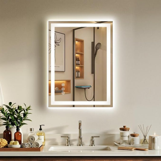 24X32 LED Bathroom Mirror with Lights, Backlit + Front Lit, Lighted Bathroom by Rpoesx