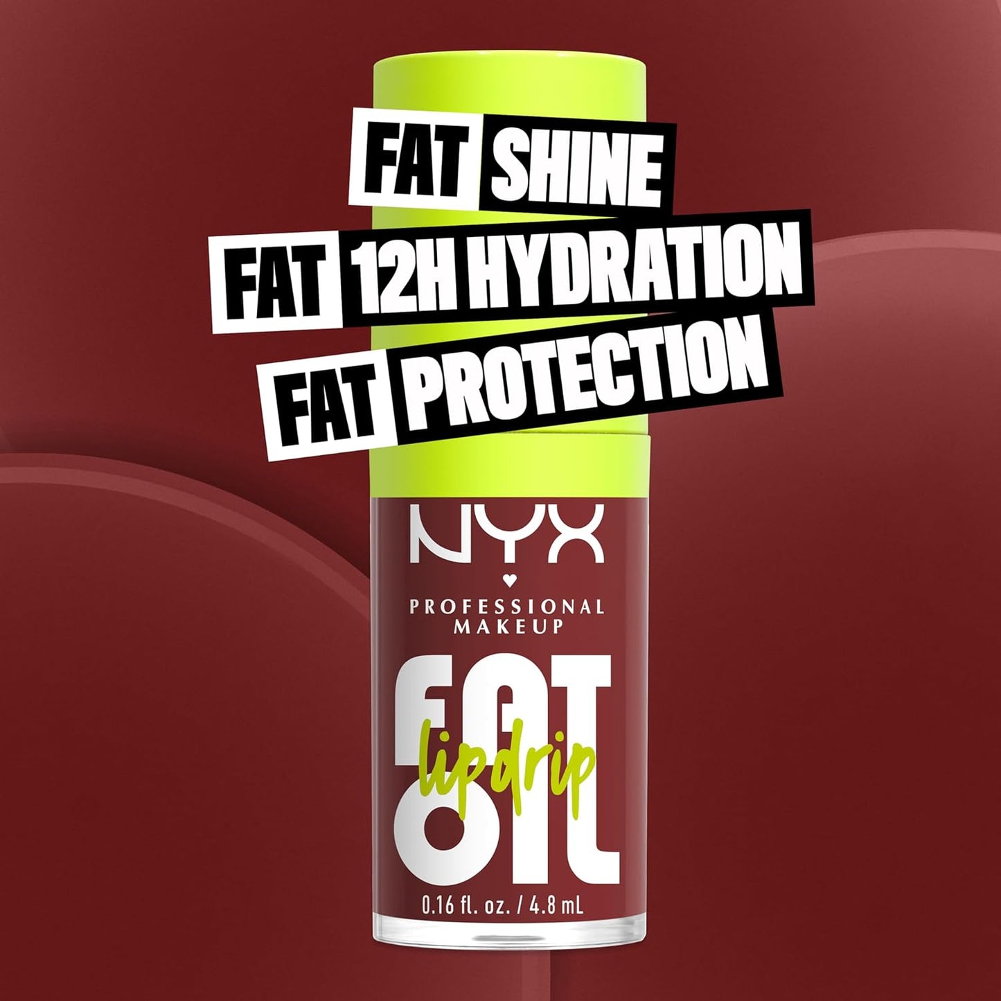 NYX PROFESSIONAL MAKEUP Fat Oil Lip Drip, Moisturizing Lip Oil Gloss, Vegan Tinted Formula, Up to 12 HR Hydration - Sprinkle Sprinkle (Deep Muted Rose)