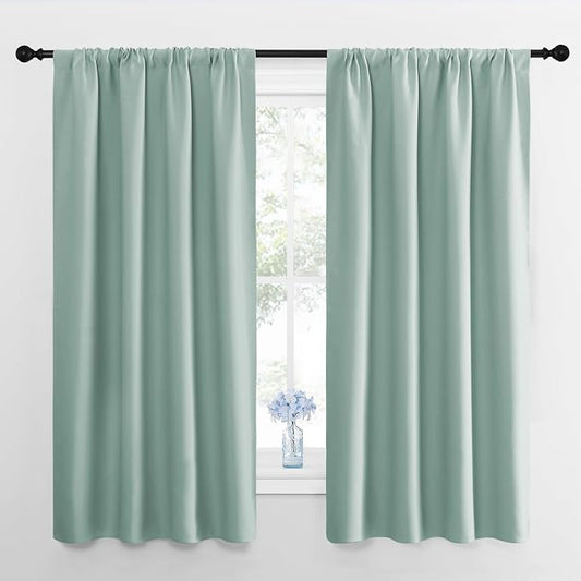 NICETOWN Curtains for Living Room 2 Panels, Rod Pocket Thermal Drapes for by NICETOWN