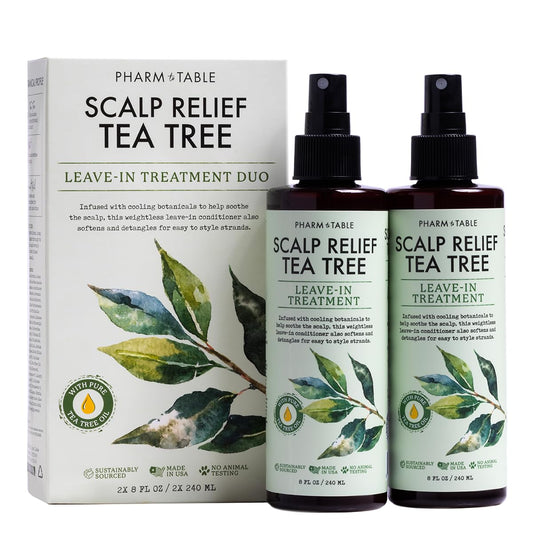 Leave In Conditioner Spray - Tea Tree Scalp Treatment - Anti-Dandruff Treatment, Dry & Itchy Scalp Treatment, Hydrating & Medicated Formula for Psoriasis, and Scalp Care - Detangles & Nourishes Hair.