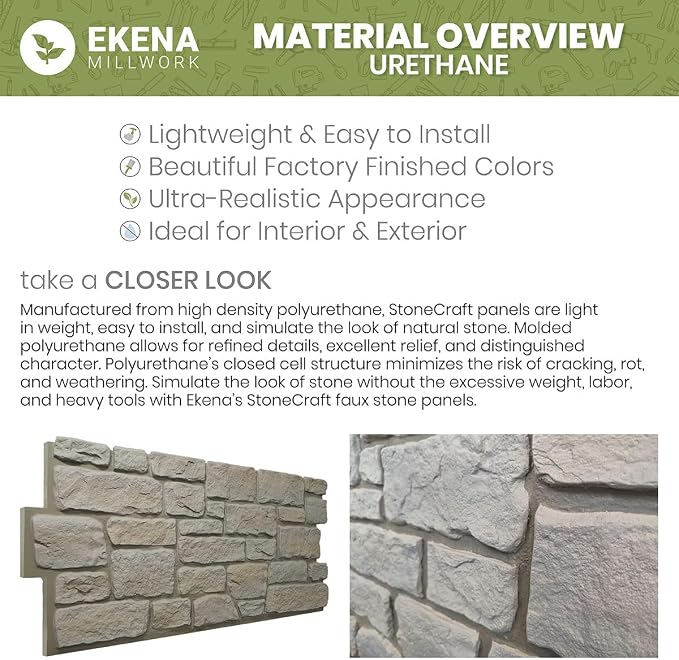EverStone Cobblestone Faux Stone Panel, Midnight Granite Color - Image 13