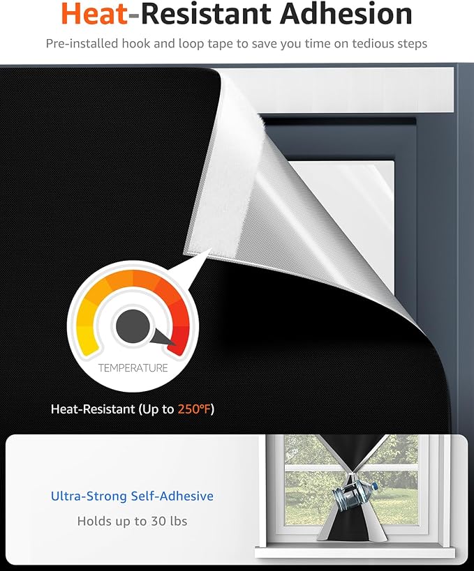 Sumobaby Blackout Curtains for Bedroom Portable 27"x64", No Drill Blackout - Image 3