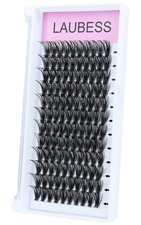 Eyelash Clusters LAUBESS Lash Clusters Individual Lashes Cluster Eyelash Extensions DIY at Home Waterproof Cluster Lashes (40D-C-Mix9-16)