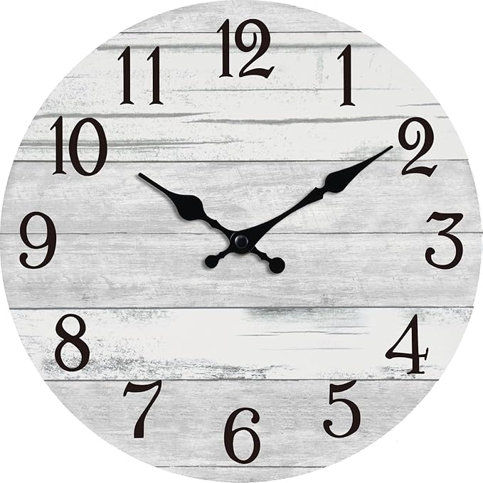 KECYET Wall Clock Battery Operated 16 Inch Large Gray Silent Non Ticking by KECYETWALLCLOCK