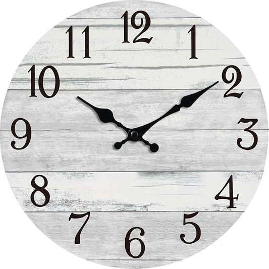 KECYET Wall Clock Battery Operated 16 Inch Large Gray Silent Non Ticking by KECYETWALLCLOCK