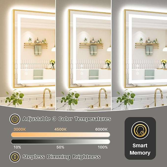 66x36 Inch LED Bathroom Mirror - Image 5