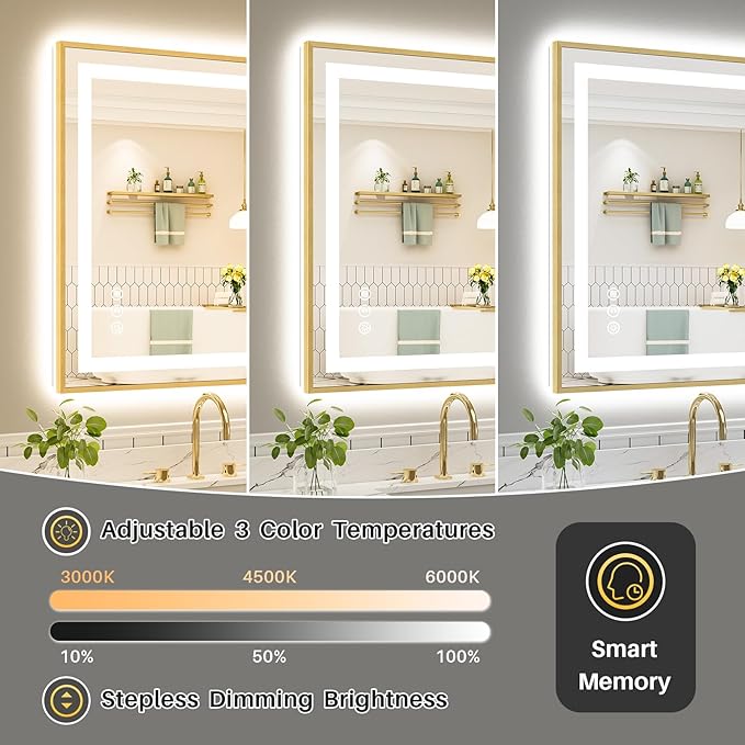 48x40 Inch LED Bathroom Mirror - Image 5
