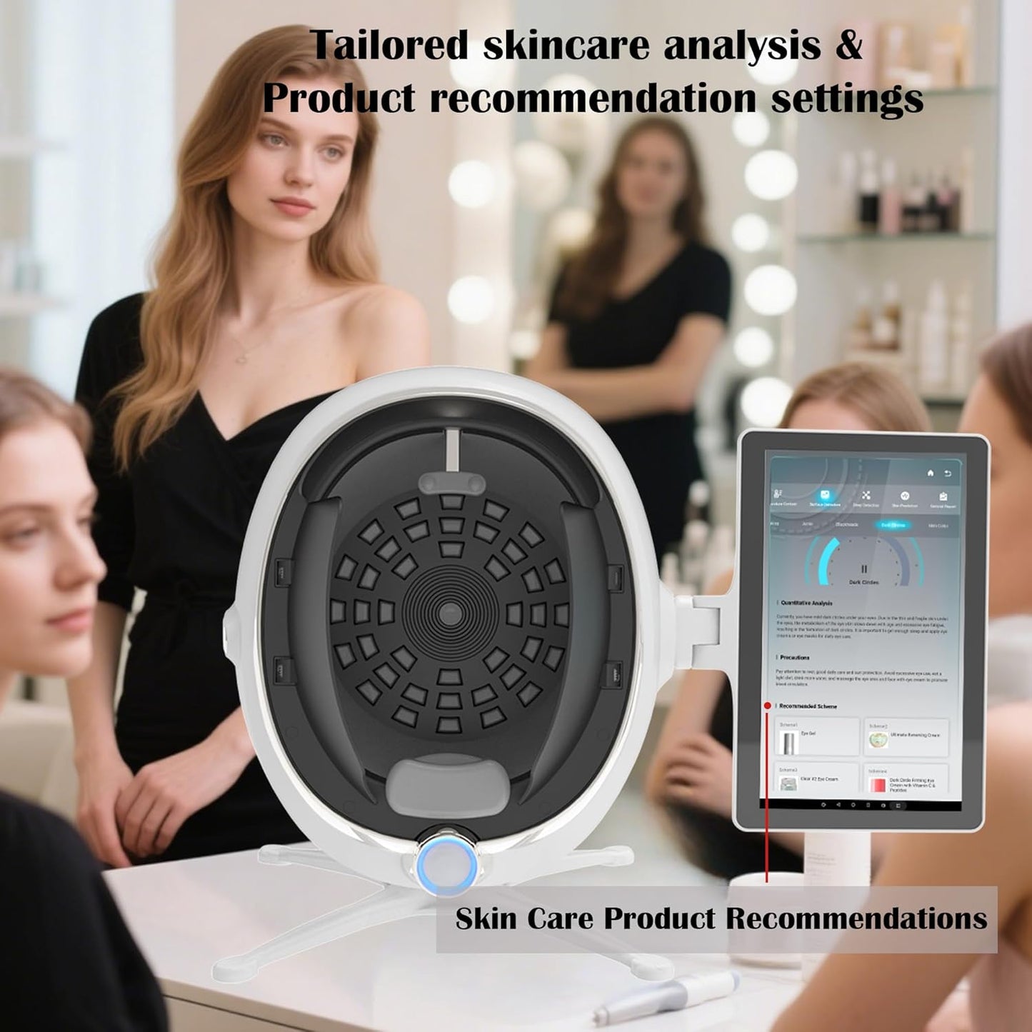 Skin Analysis Machine Professional Facial – AI Imaging 13.3-Inch, Facial Diagnostic Tool for Salons & Spa, Personalized Skin Insights
