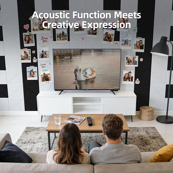 Vieshful Acoustic Panels, Peel & Stick Sound Absorbing Wall Panels, 10 Pack 12" - Image 9