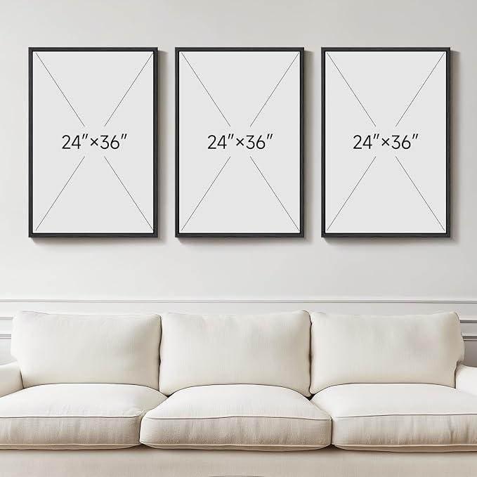 Large Framed Red Black White Abstract Wall Art - Image 3
