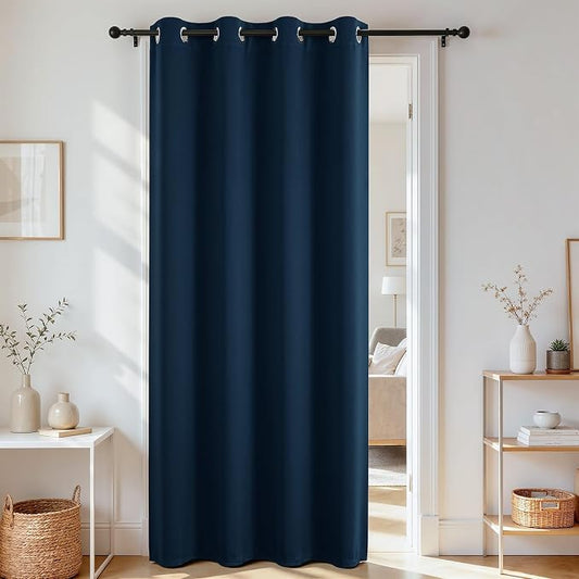 Joydeco Blackout Door Curtain for Doorway Privacy 78 Inches Long, Grommet by JOYDECO