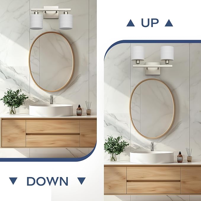 PARTPHONER Bathroom Light Fixtures, Bathroom Lighting Fixtures Over Mirror - Image 7