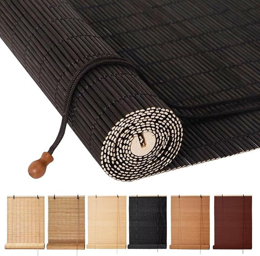 Bamboo Blinds, Custom Sizes Roller Shades by BAYUE