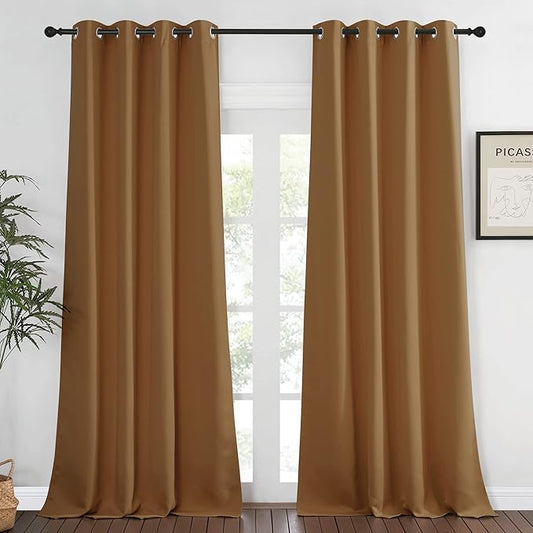 NICETOWN Bedroom Curtain Room Darkening Drapery 102 inches Length by NICETOWN