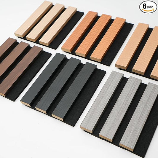 Art3d 6-Pack Acoustic Wood Slat Wall Panel Sample by Art3d