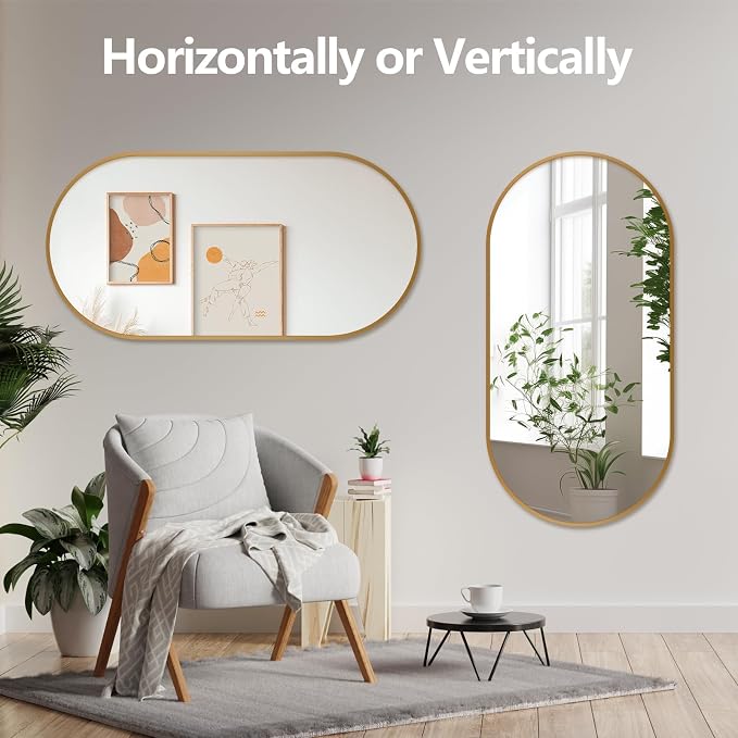 Oval Full Length Mirror, Ultra-Clear Explosion-Proof Dressing Mirror, Simple - Image 7