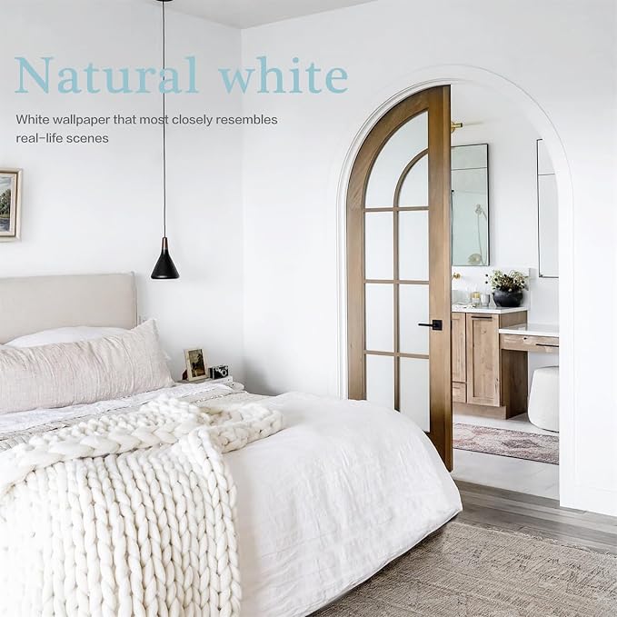 Dimoon 17.7''x236'' Peel and Stick Wallpaper White Contact Paper - Image 7