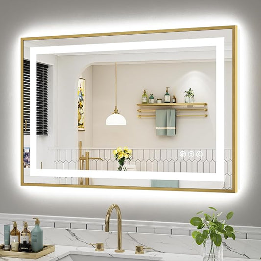 44x30 Inch LED Bathroom Mirror by Briivuemodernmirrors