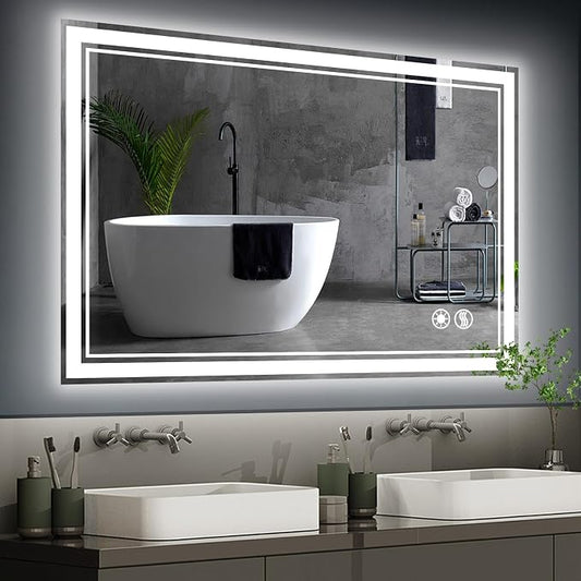 40“ x 32” Bathroom Mirror with Lights LED Mirror by NESDCC